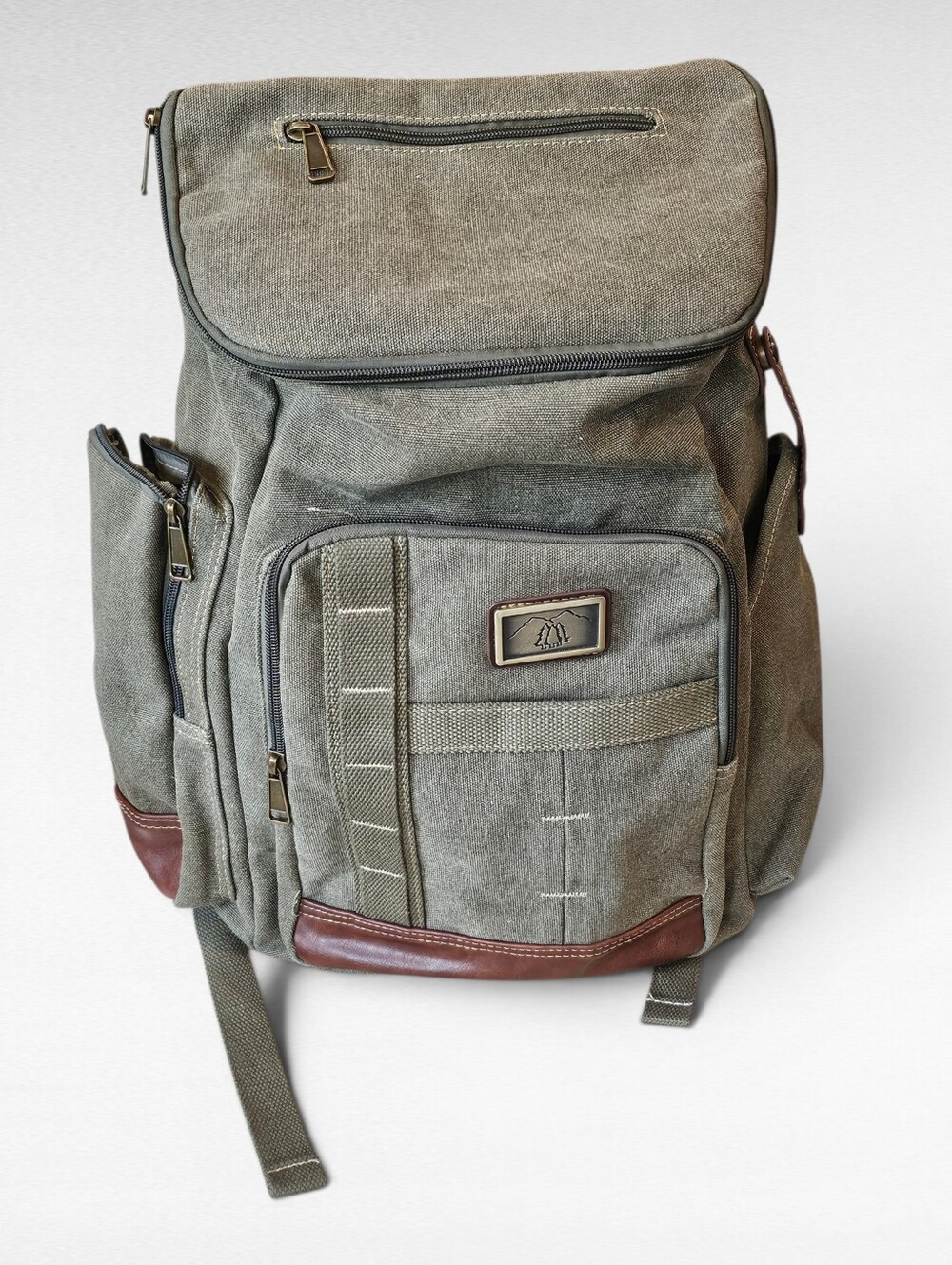 Triple Tree Canvas Laptop Backpack